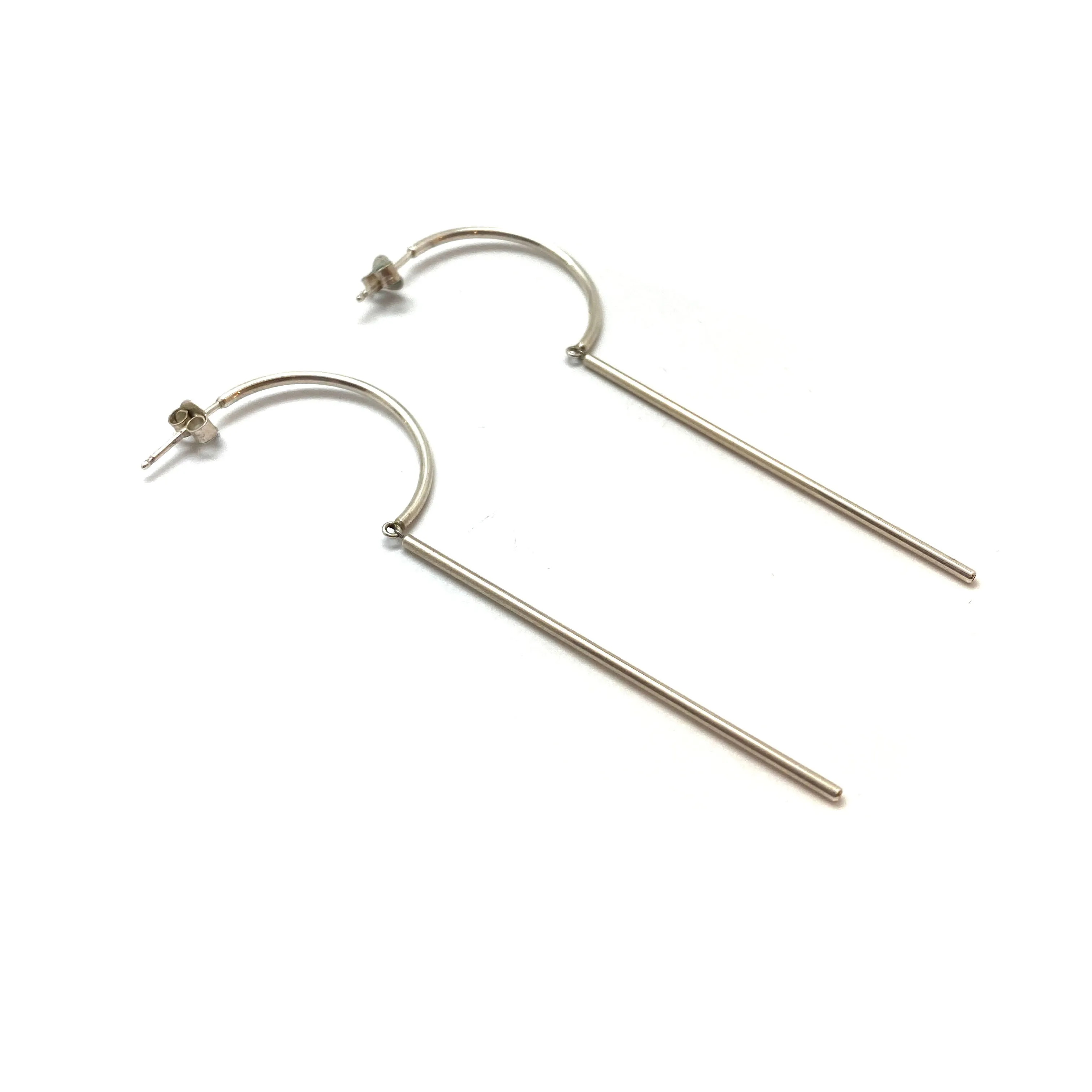 Silver Line Hoop Earrings