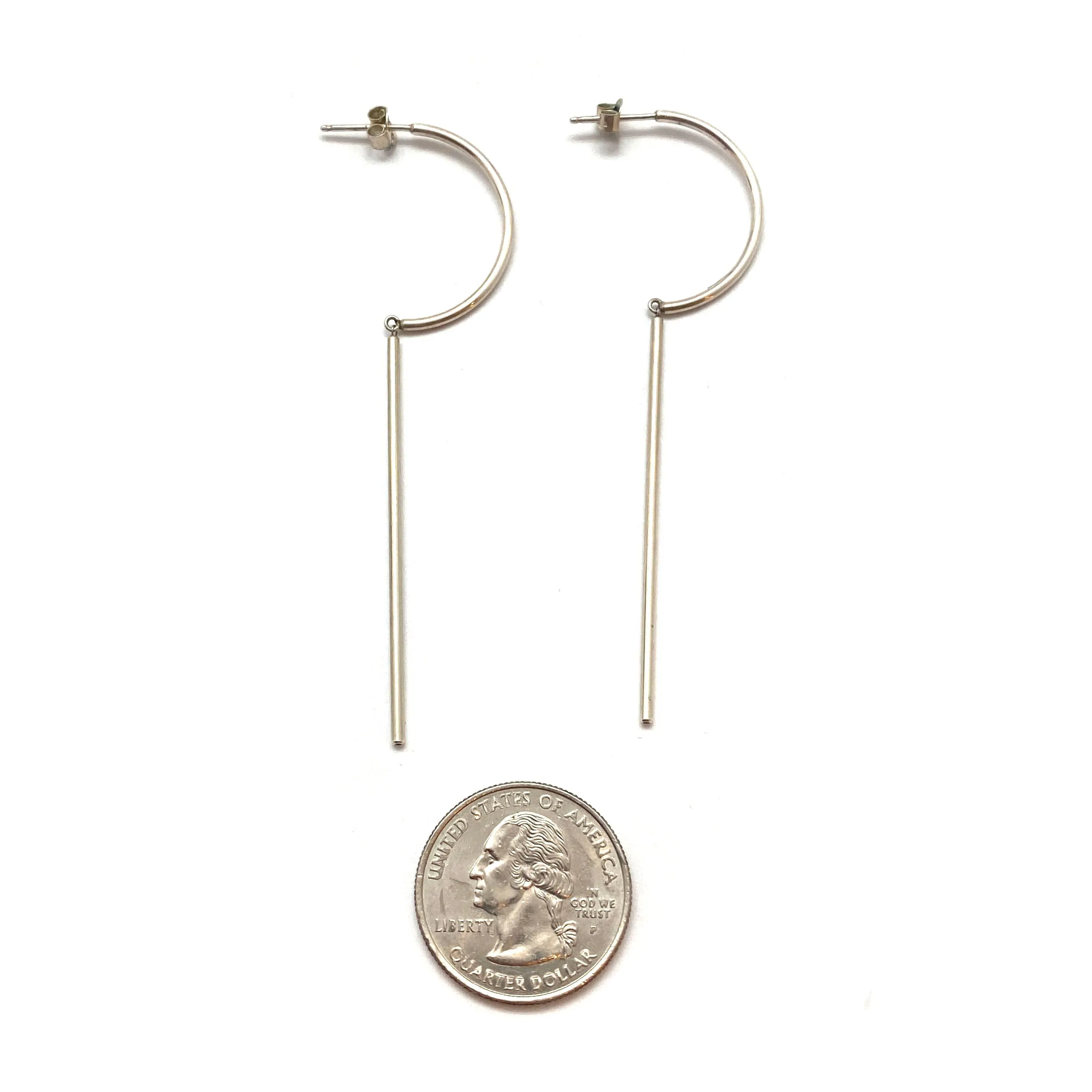 Silver Line Hoop Earrings