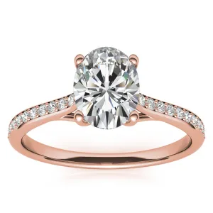 Silver Radiant Rose Solitaire Ring