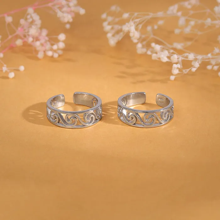 Silver Saanjh Toe Rings