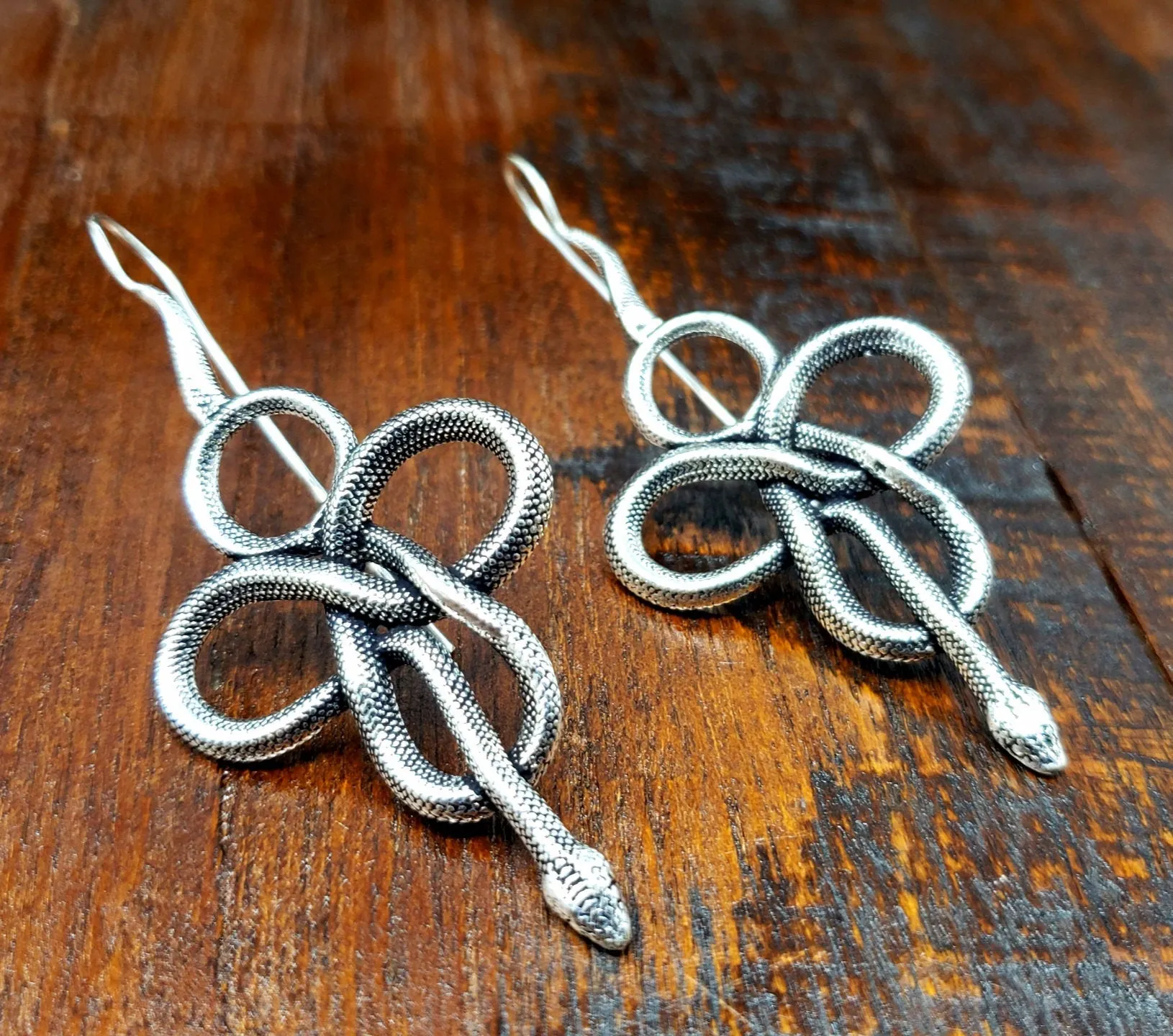 Silver Snake Threader Earrings