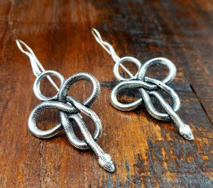 Silver Snake Threader Earrings