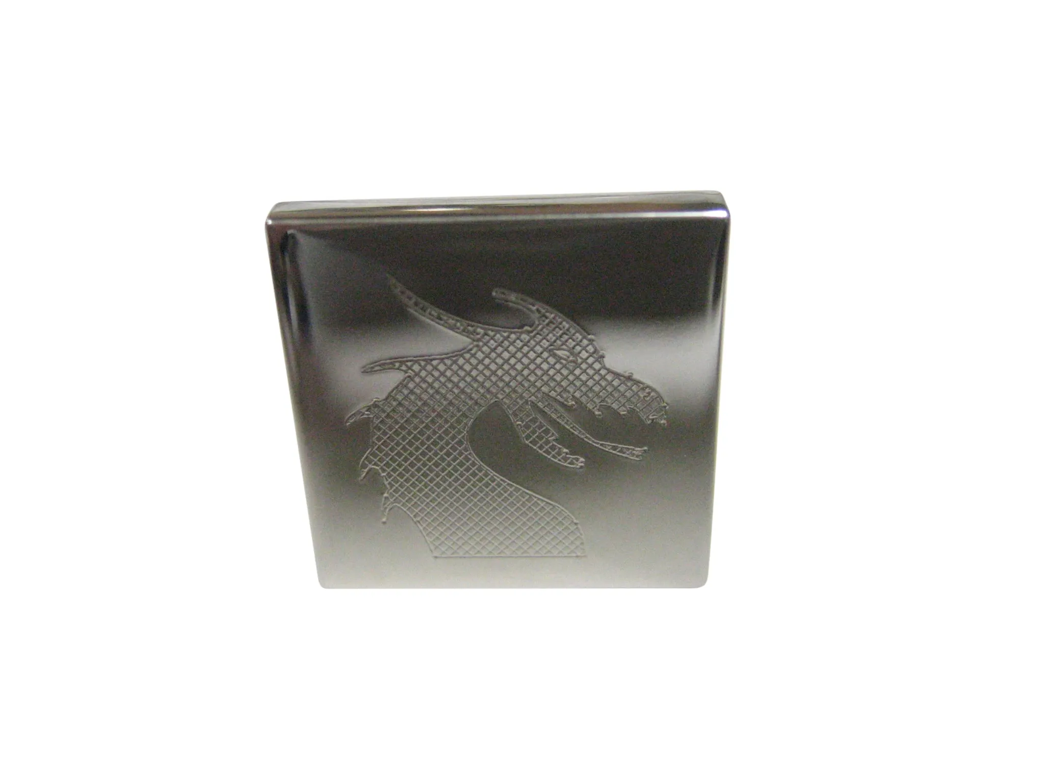Silver Toned Etched Dragon Head Adjustable Size Fashion Ring