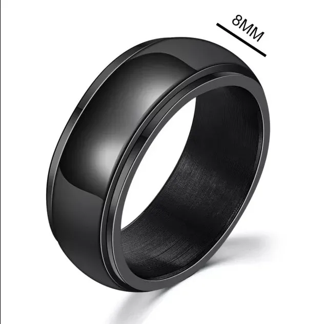 Size 8 Spinning fidget ring