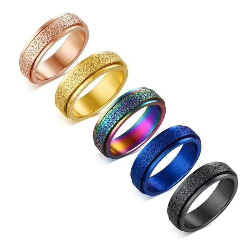 Size 8 Spinning fidget ring