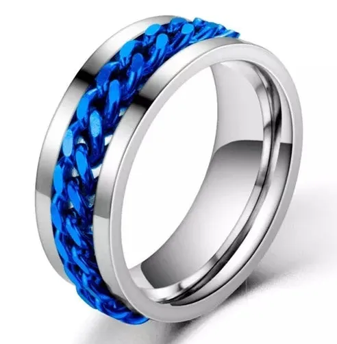 Size 8 Spinning fidget ring