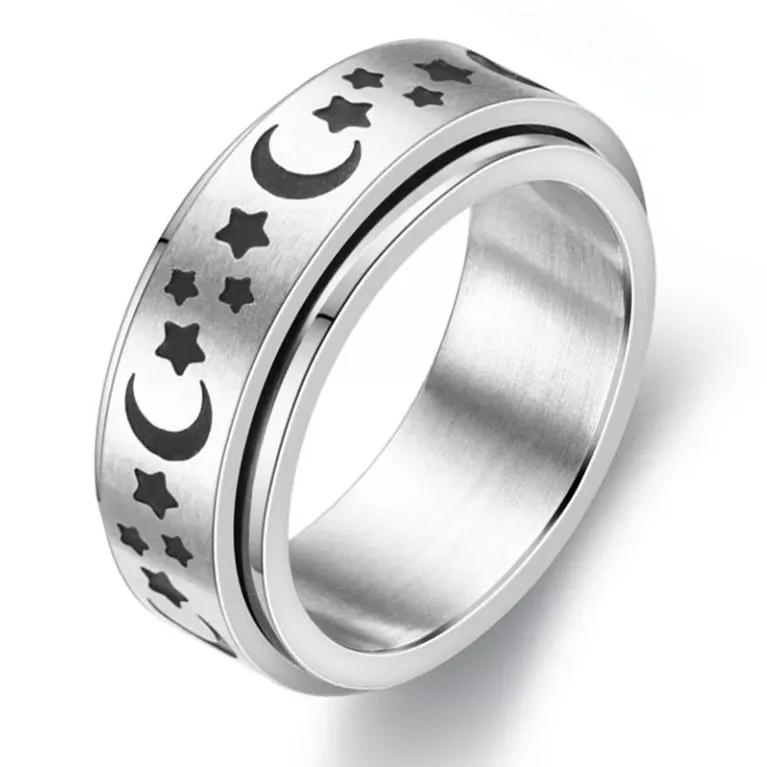Size 8 Spinning fidget ring