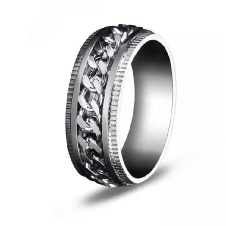 Size 8 Spinning fidget ring