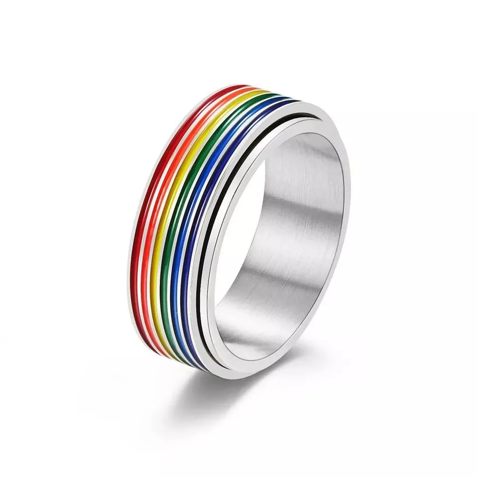 Size 8 Spinning fidget ring