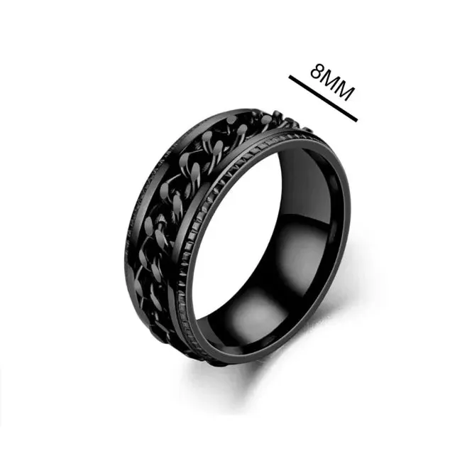 Size 8 Spinning fidget ring
