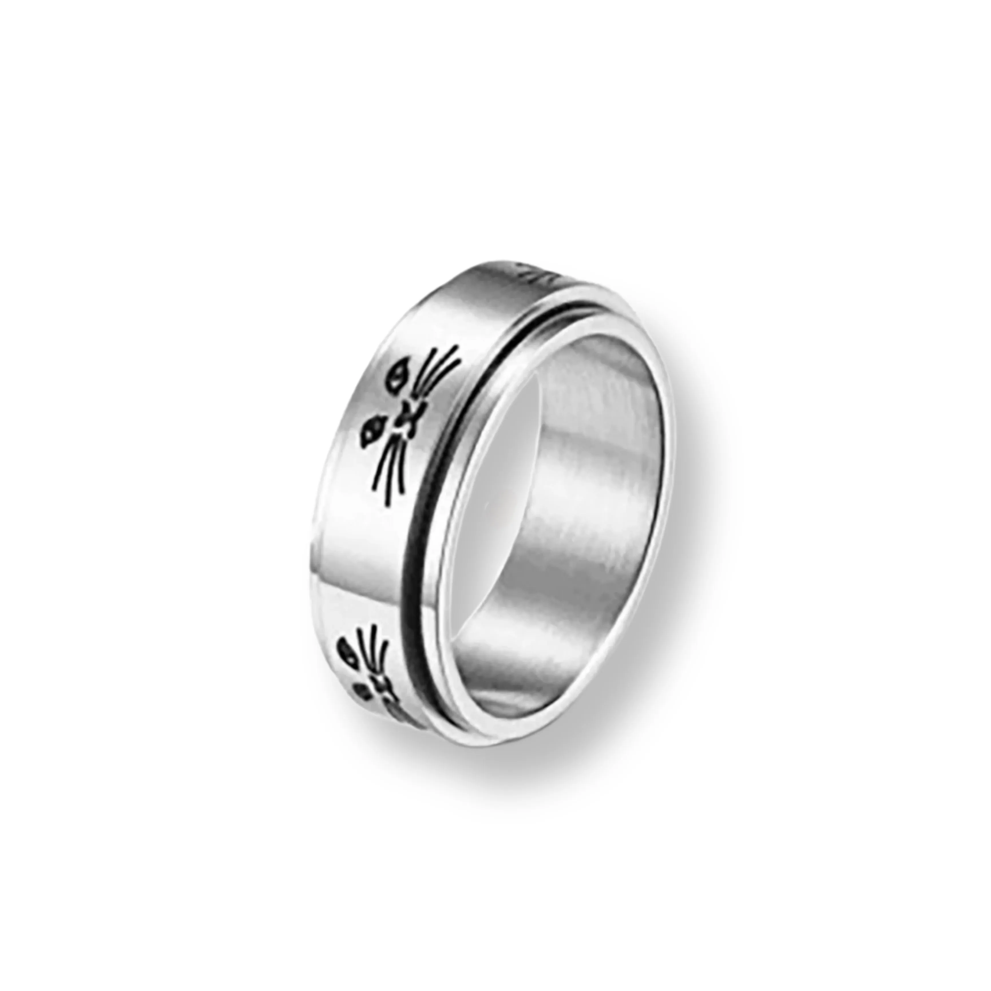 Size 8 Spinning fidget ring