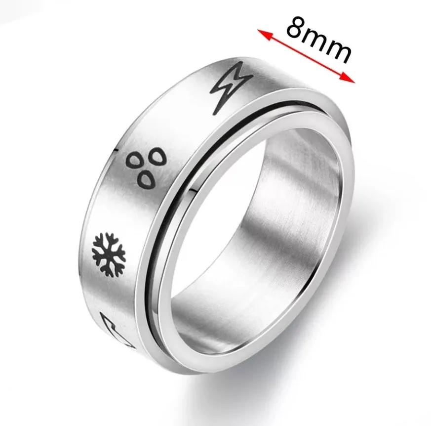 Size 8 Spinning fidget ring