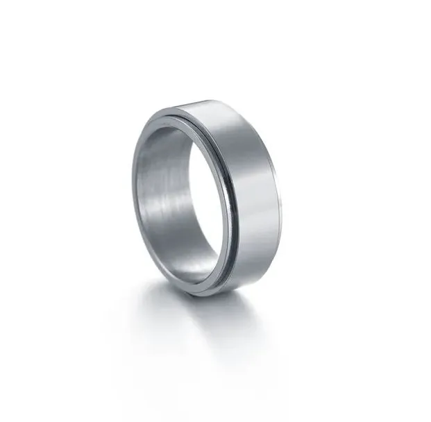 Size 8 Spinning fidget ring