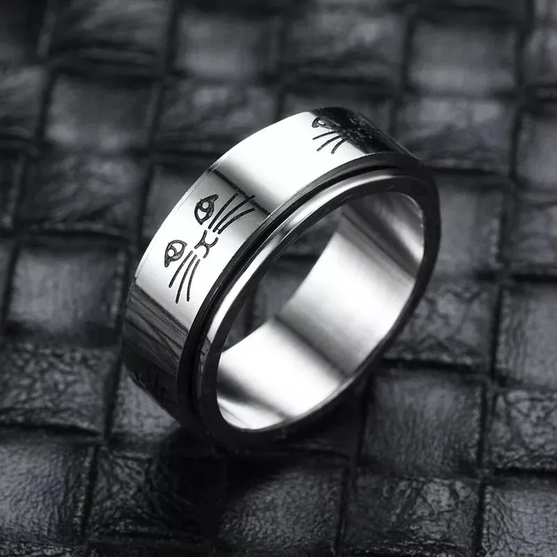Size 8 Spinning fidget ring