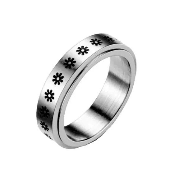 Size 8 Spinning fidget ring