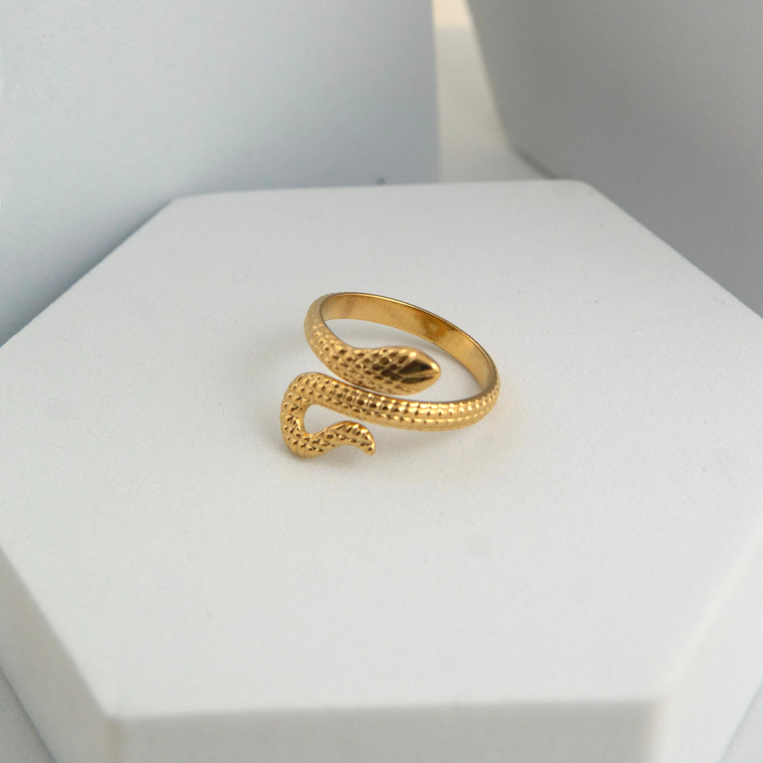 Snake Adjustable Ring Gold Plated