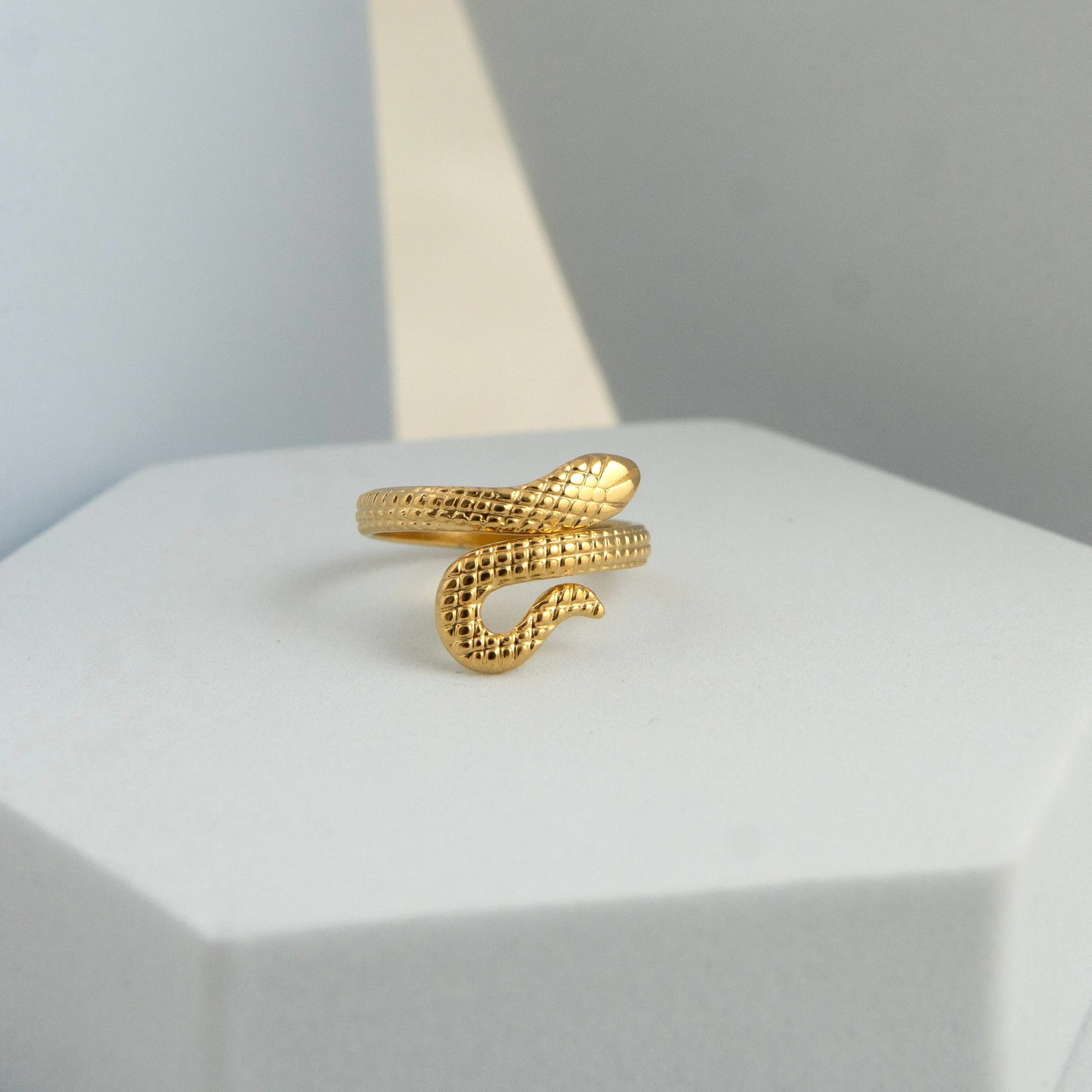 Snake Adjustable Ring Gold Plated