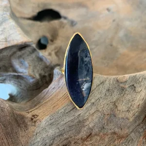 Sodalite Ring in Gold
