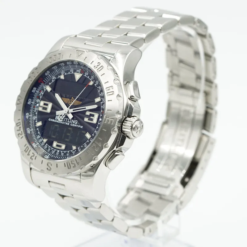 SOLD - 8/24/24 - Breitling Airwolf A78363 Stainless Steel Digital Display 44mm B&P 2008