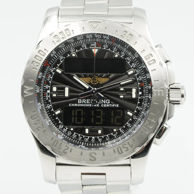 SOLD - 8/24/24 - Breitling Airwolf A78363 Stainless Steel Digital Display 44mm B&P 2008