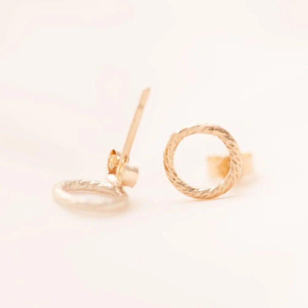 SPARKLE CIRCLE POST EARRINGS