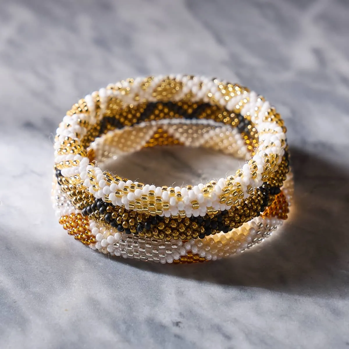 Spiced Latte | Himalayan Glass Bead Bracelet
