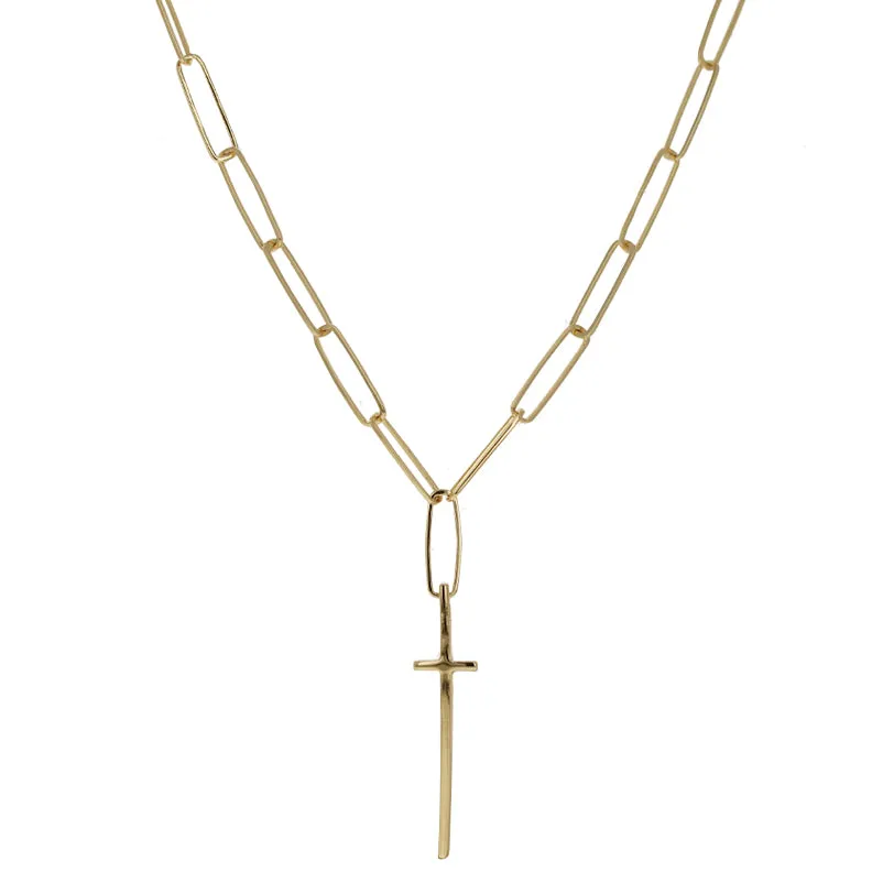 Spiked Cross Necklace
