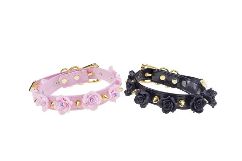 Spiked Floral Collar