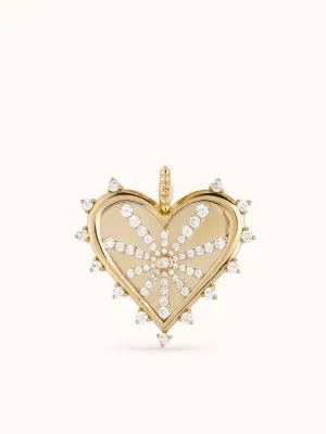 Spiked Heart Pavé Charm