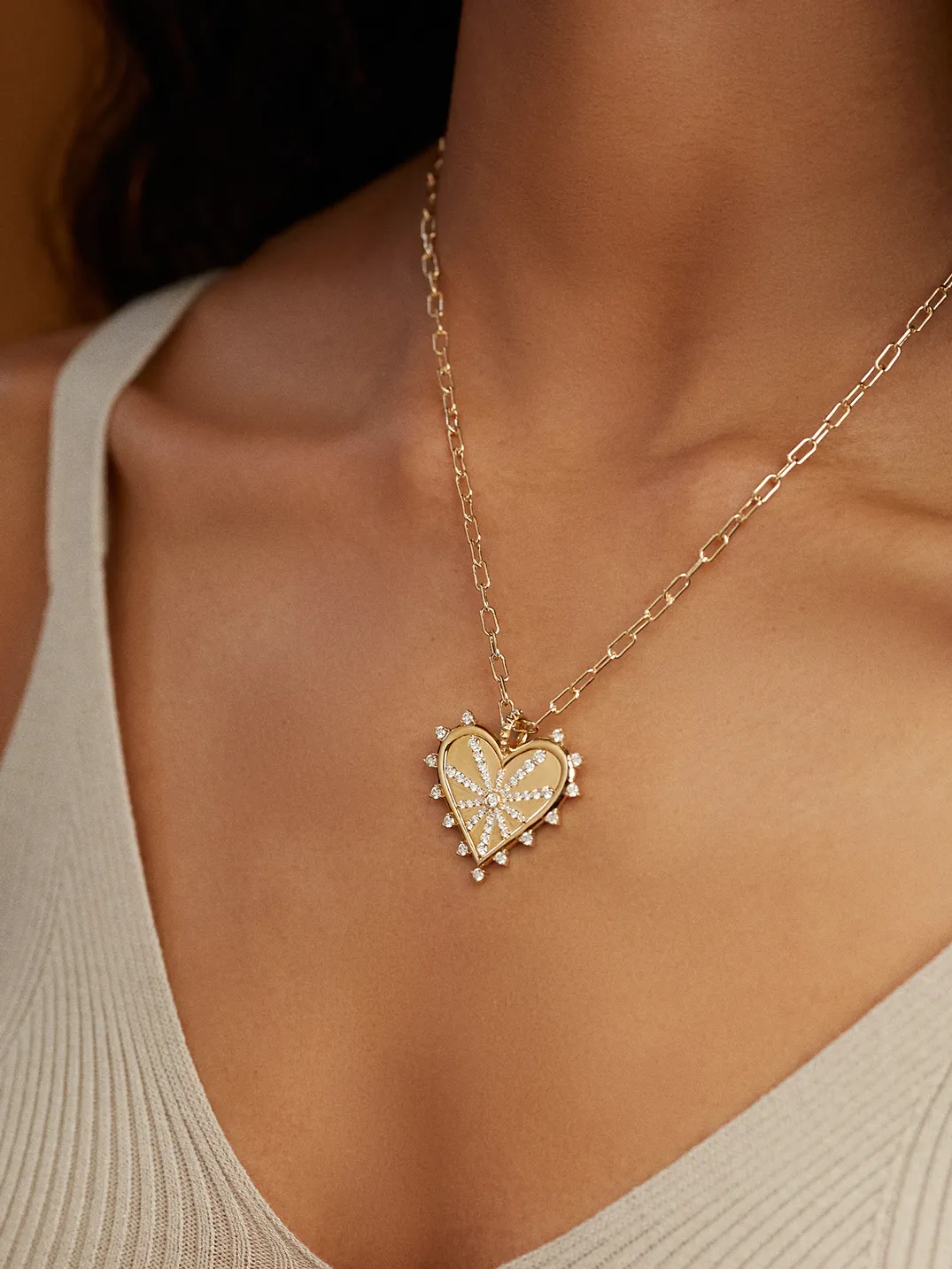 Spiked Heart Pavé Charm