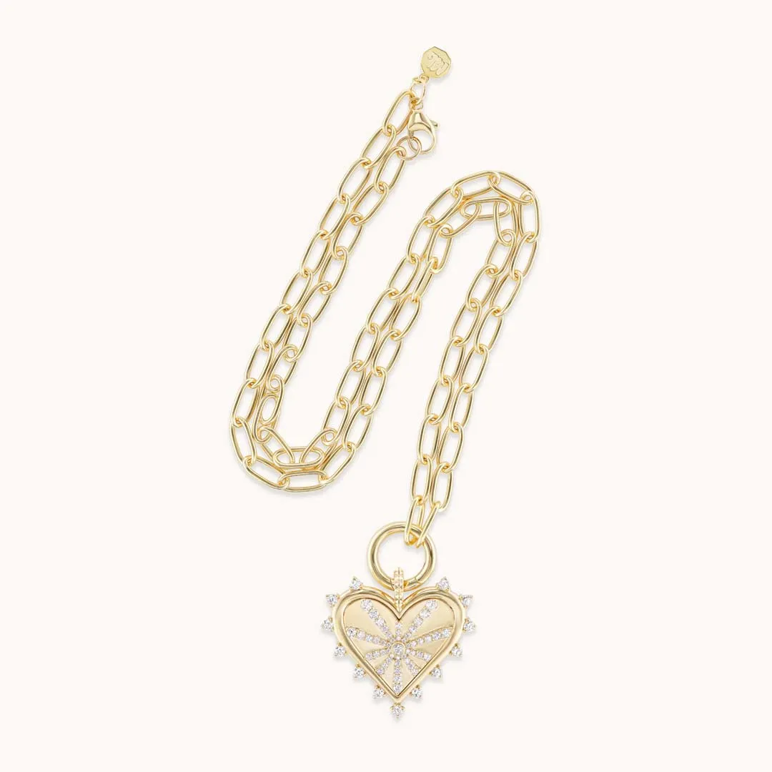 Spiked Heart Pave Sardinia II Necklace