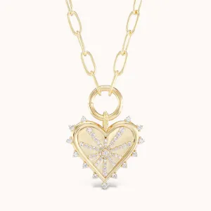 Spiked Heart Pave Sardinia II Necklace
