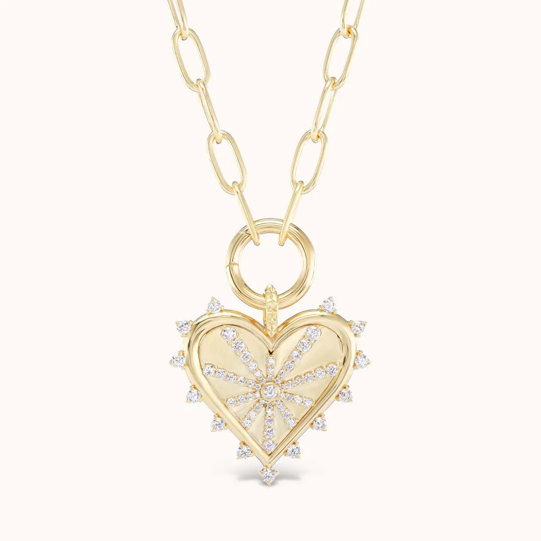 Spiked Heart Pave Sardinia II Necklace