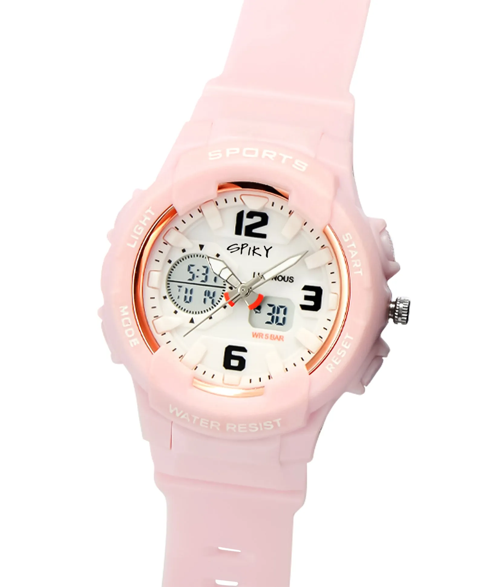 Spiky Eva6 Analog & Digital Sporty Watch - Black