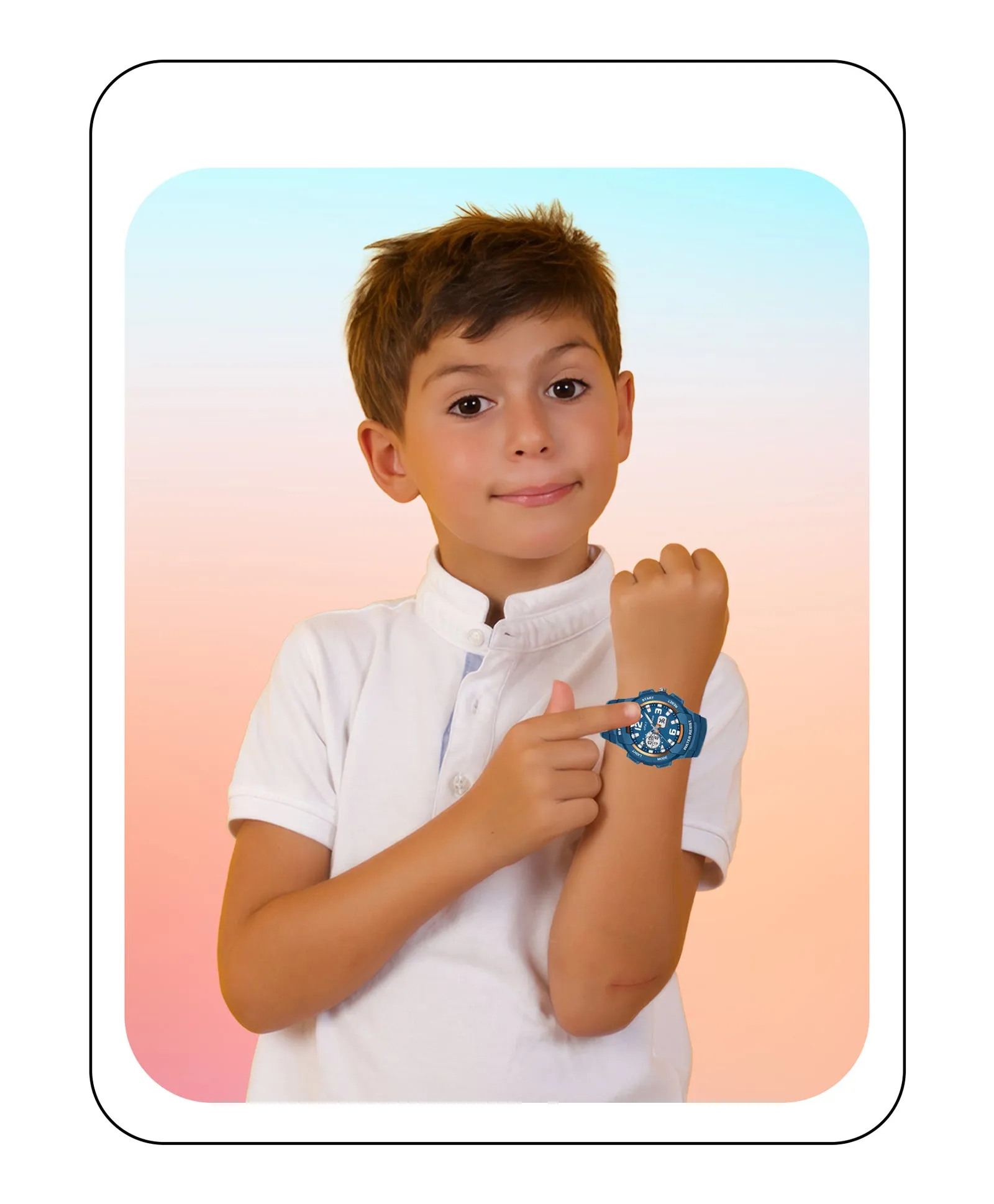Spiky Eva6 Analog & Digital Sporty Watch - Black
