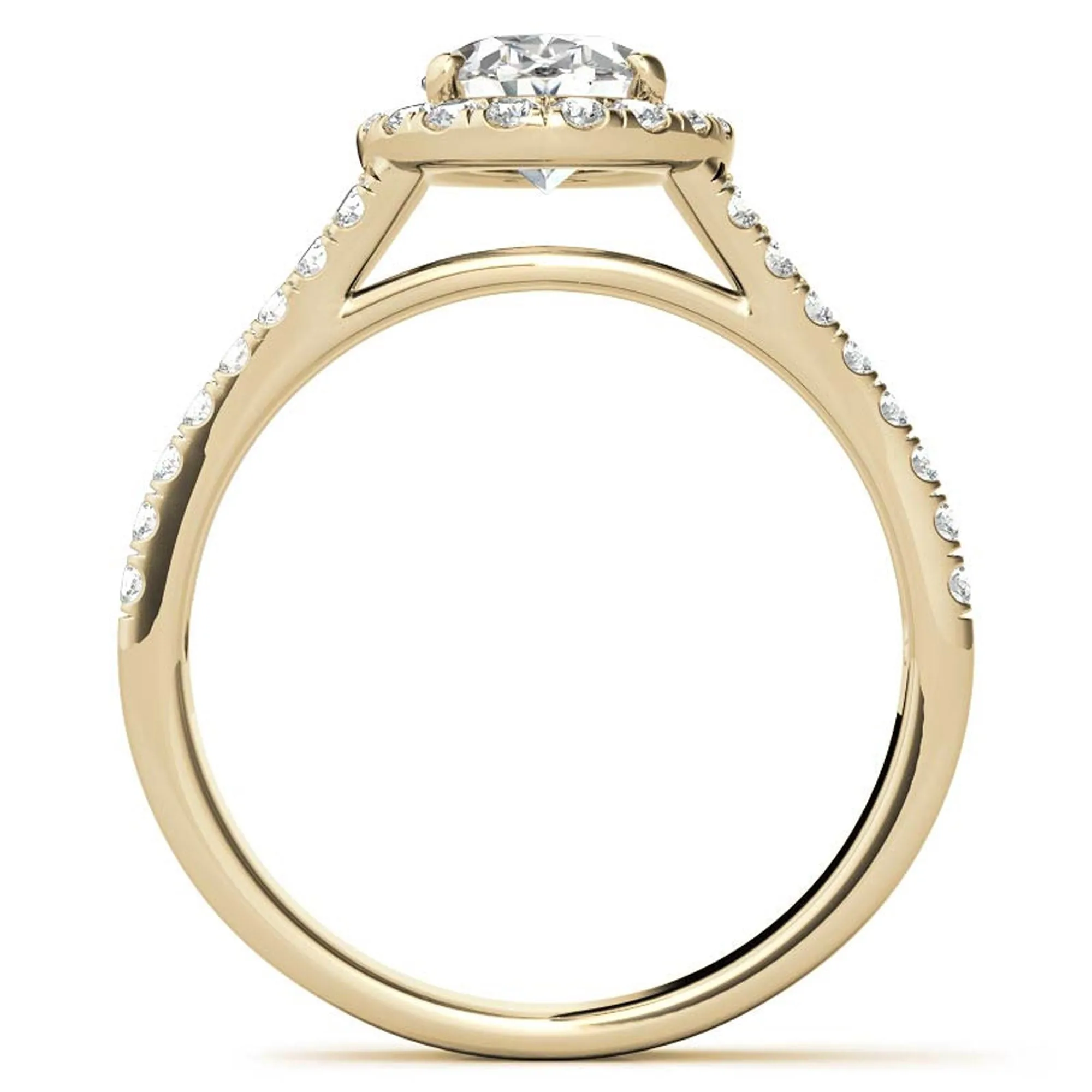 Split Shank Yellow Gold Adjustable Sterling Silver Elegant Engagement Ring For Women