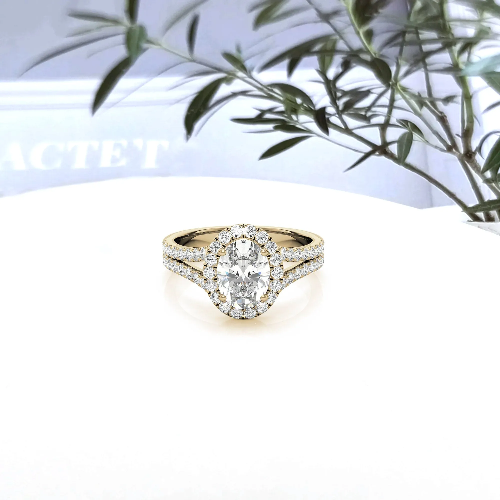 Split Shank Yellow Gold Adjustable Sterling Silver Elegant Engagement Ring For Women