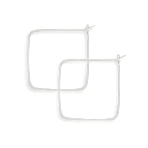 Square Hoops in Sterling Silver