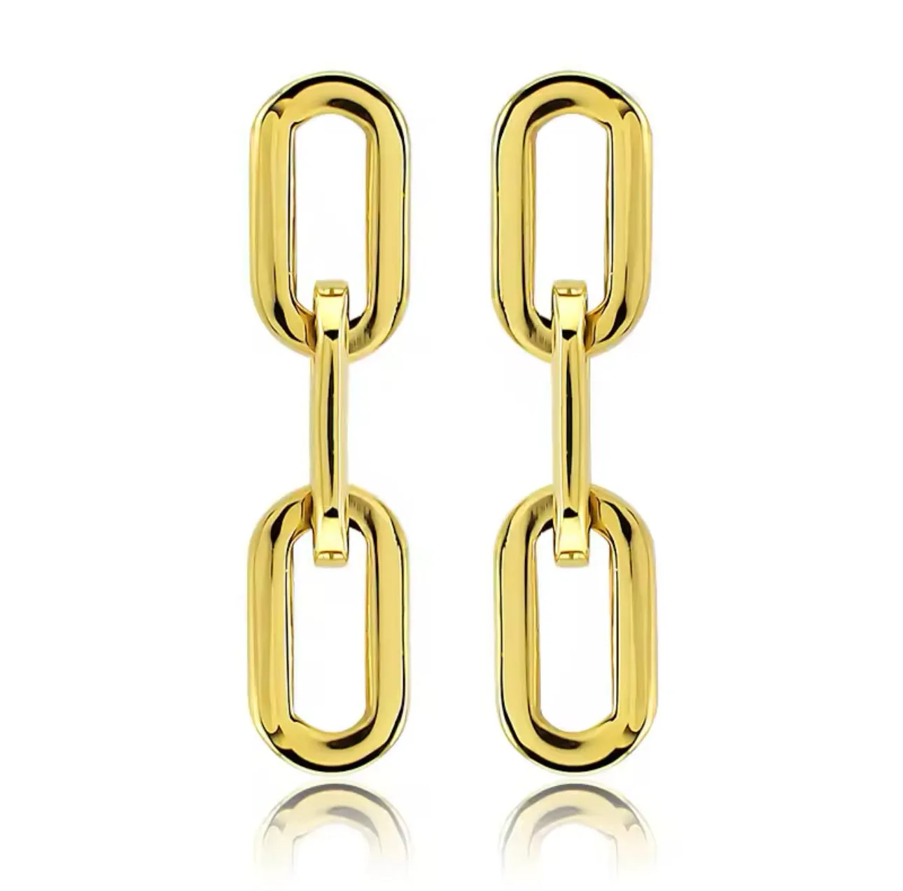 Stainless Steel Link Earrings | Erika Williner Designs