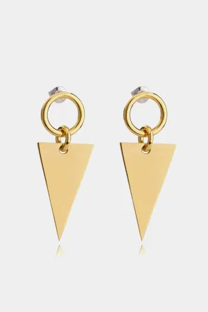Stainless Steel Triangle Dangle Earrings