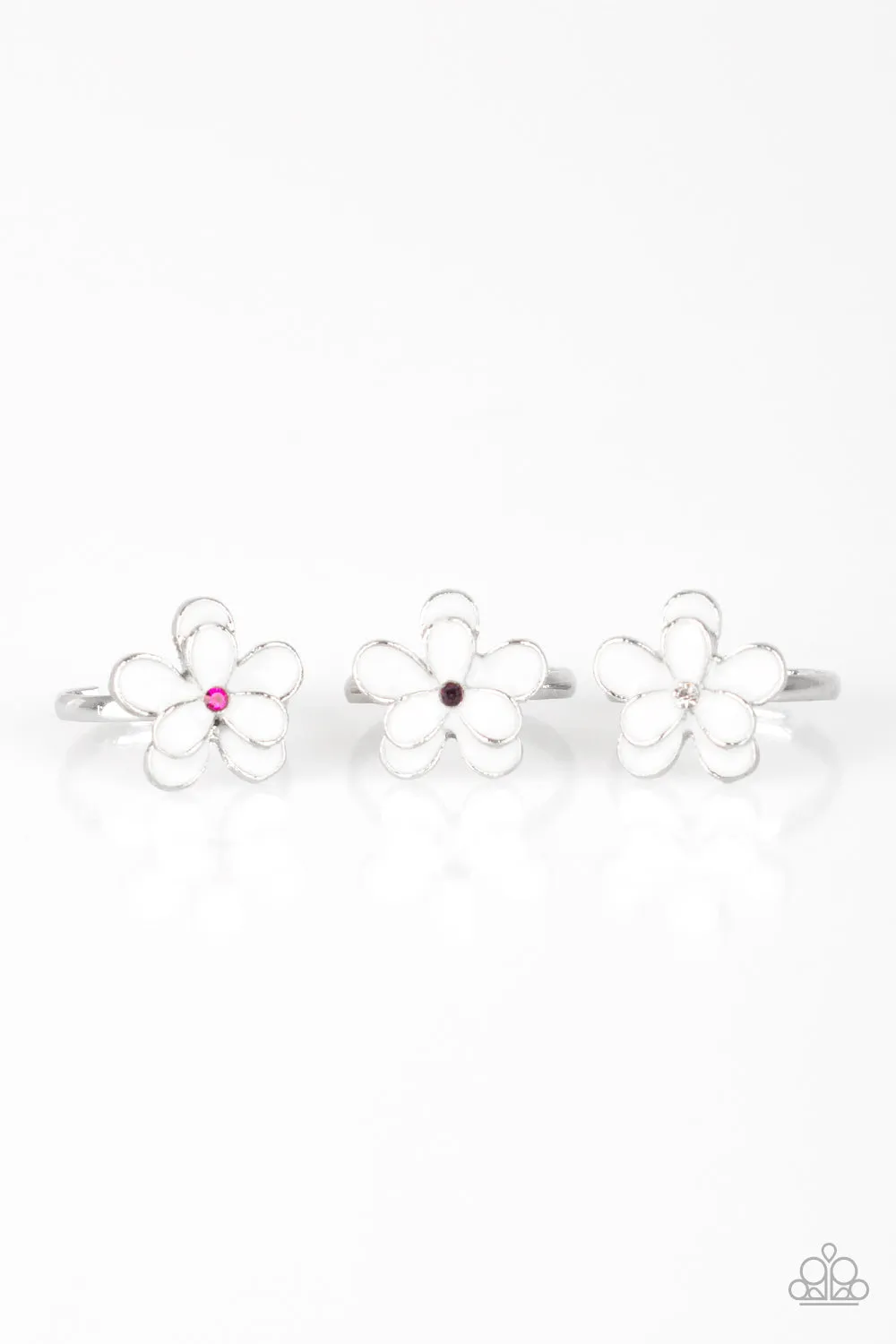 Starlet Shimmer Flower Rings - Multicolored