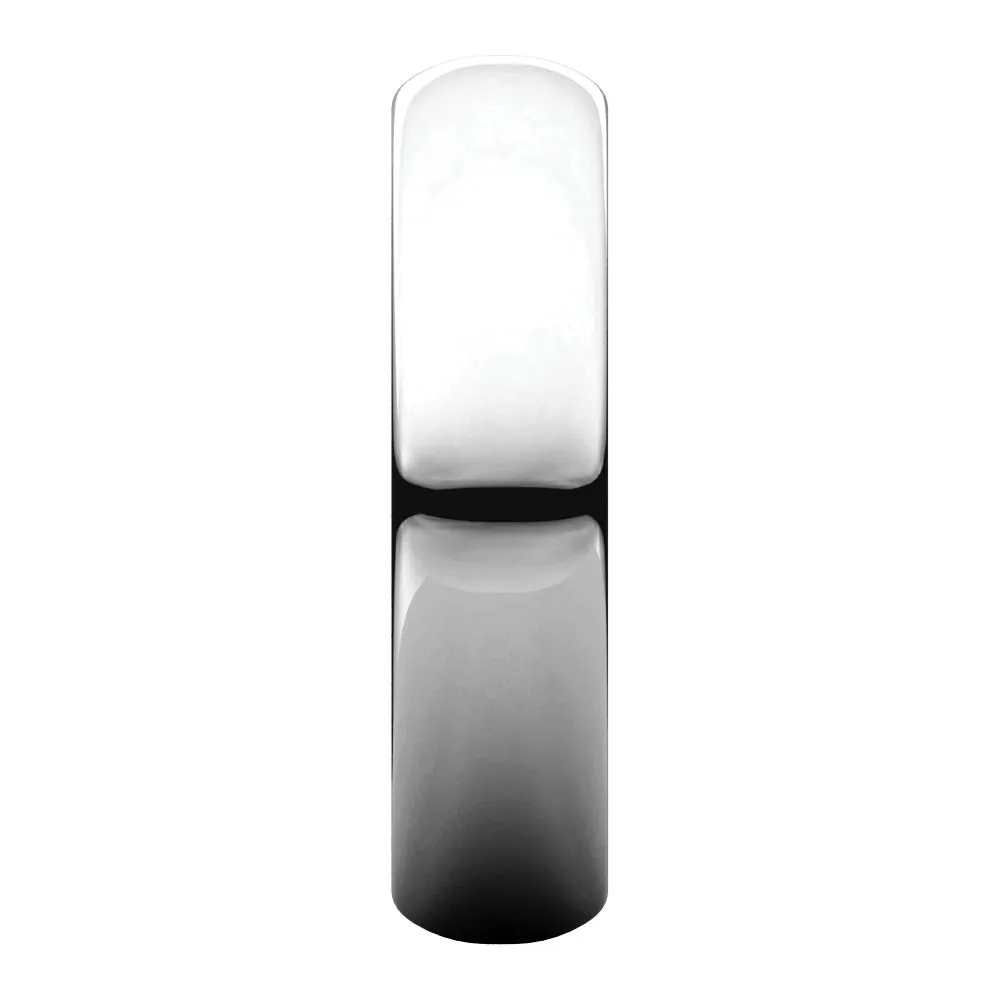Sterling Silver 5mm Half Round Band, Size 10