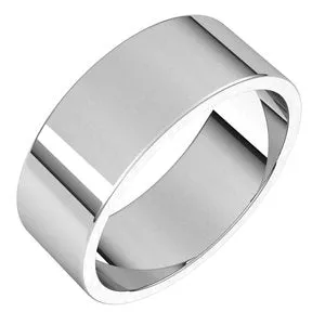 Sterling Silver 7 mm Flat Band Size 9.5