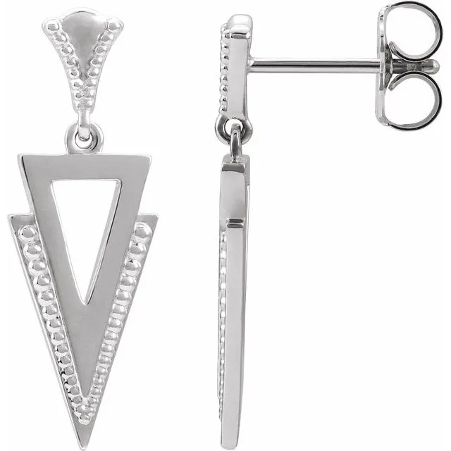 Sterling Silver Geometric Dangle Earrings