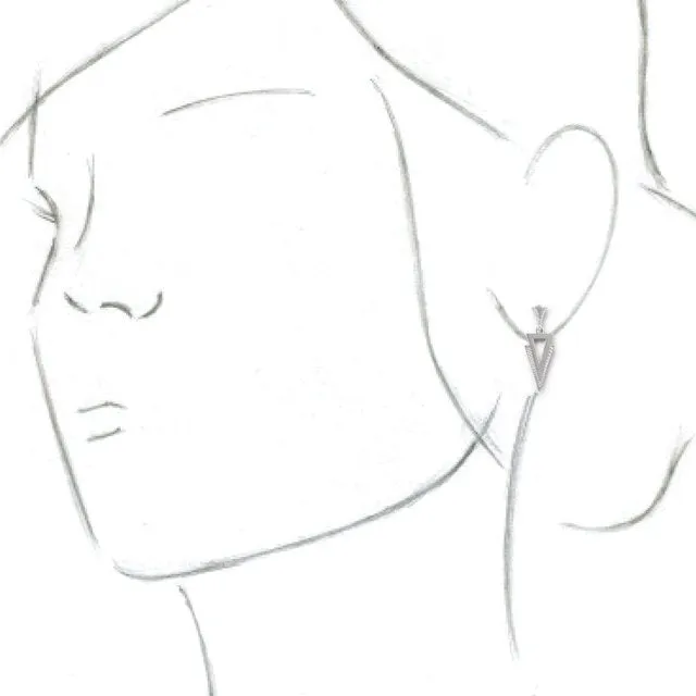 Sterling Silver Geometric Dangle Earrings