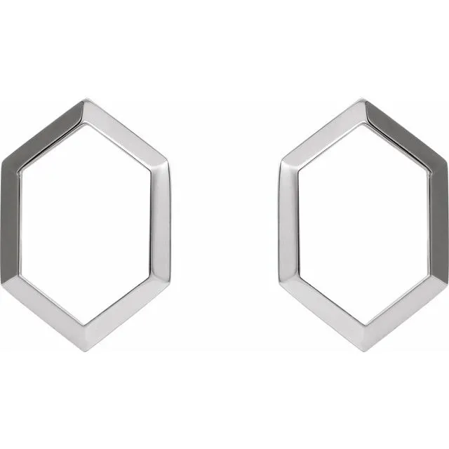 Sterling Silver Geometric Drop Earrings
