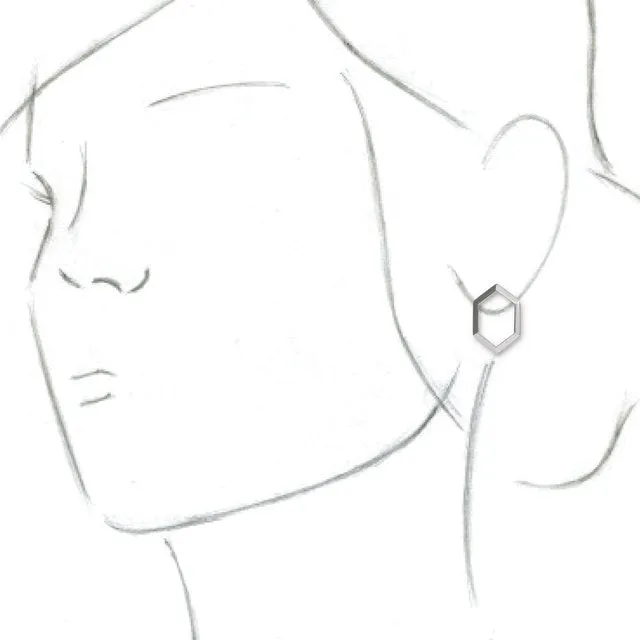 Sterling Silver Geometric Drop Earrings