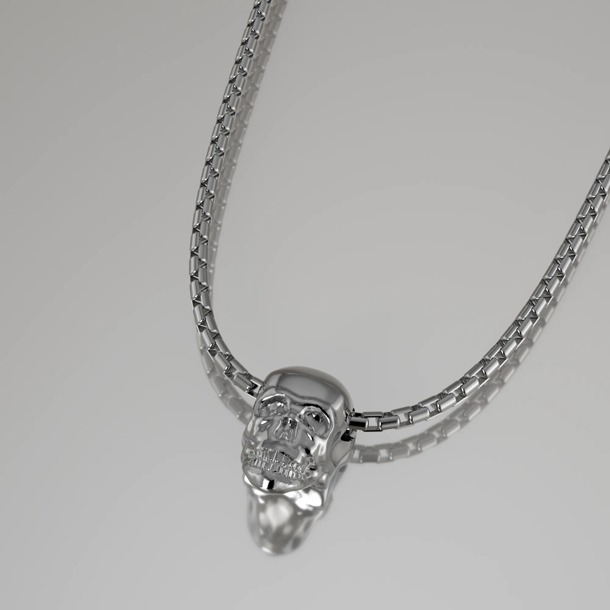 Sterling Silver Skull Necklace