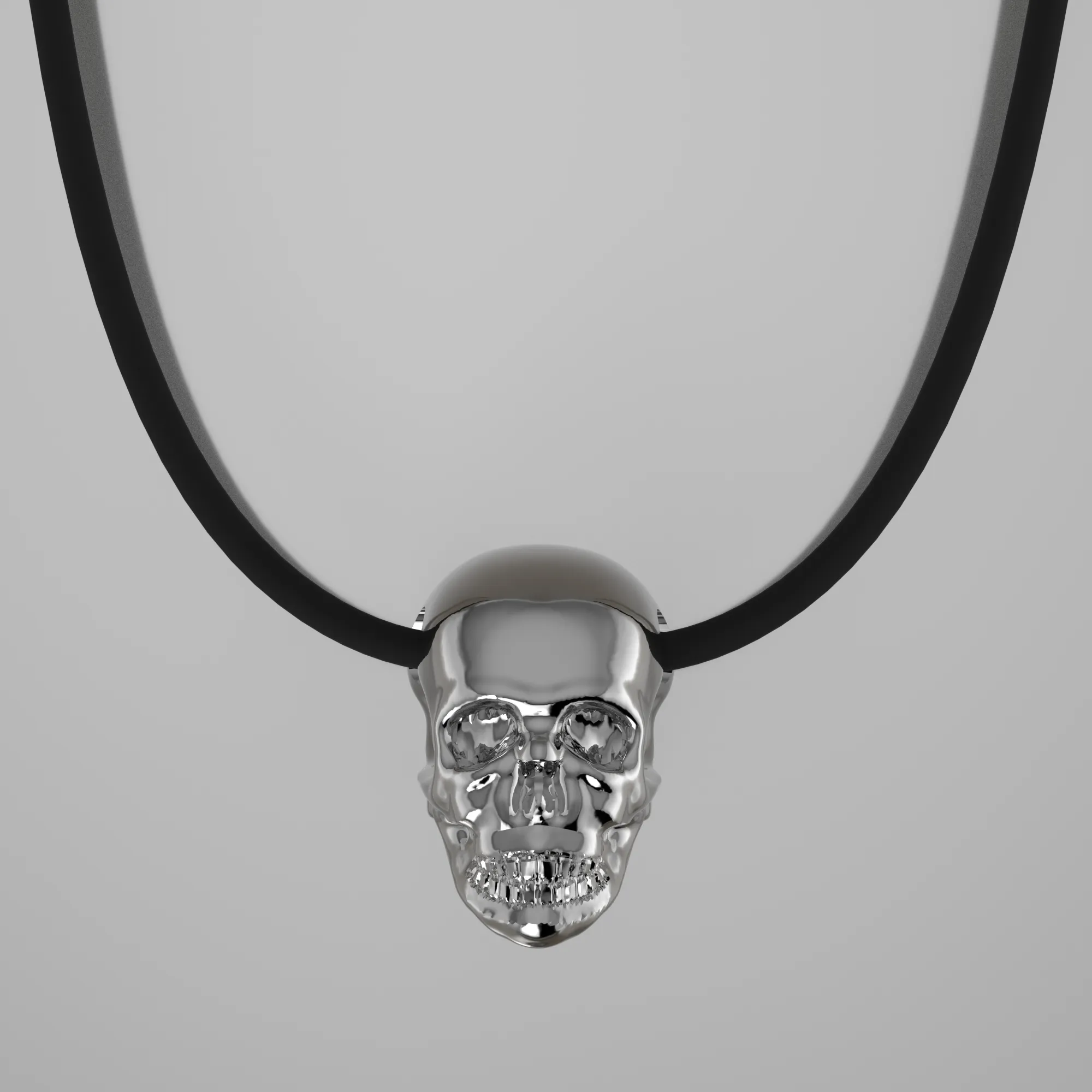 Sterling Silver Skull Necklace