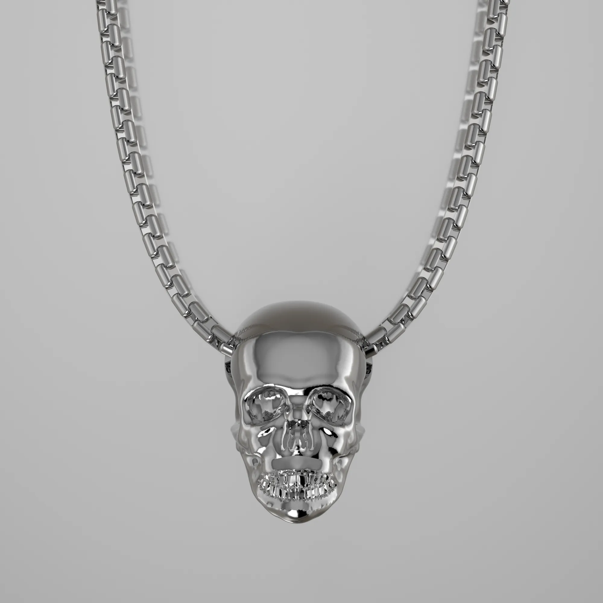 Sterling Silver Skull Necklace